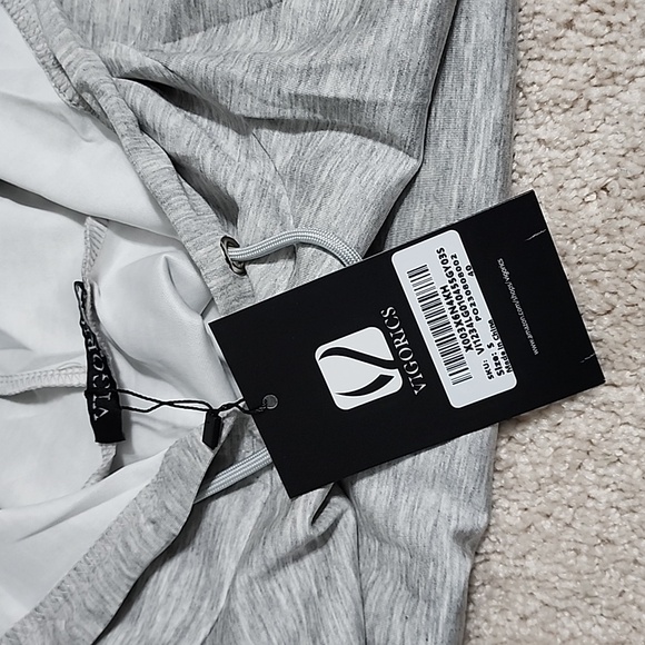 Vigorics Exercise Shorts & Hoodie Set, Women's Small, Gray. Shirred/gathere arms - Picture 10 of 11